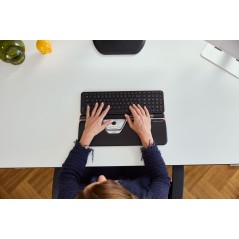 Contour RollerMouse Red Plus - Ergonomic Central Pointing Device in Black & Silver for Enhanced Comfort and Productivity